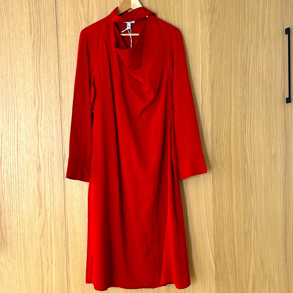 COS red all season dress